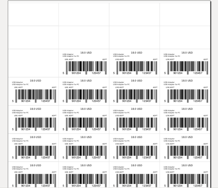 Change barcode position